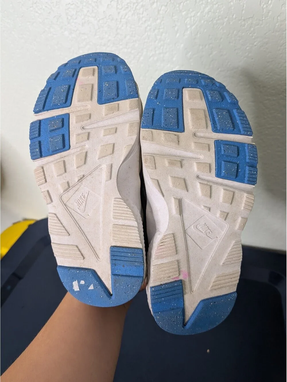 Nike Huarache Run TD Light Bone Navy Toddler Sneakers US 11C